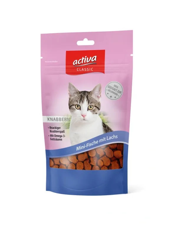 activa CLASSIC Knabbersnack Mini-Fische mit Lachs 60g