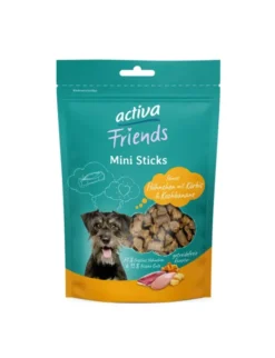 activa Friends Mini Sticks Hühnchen mit Kürbis & Kochbanane 120g