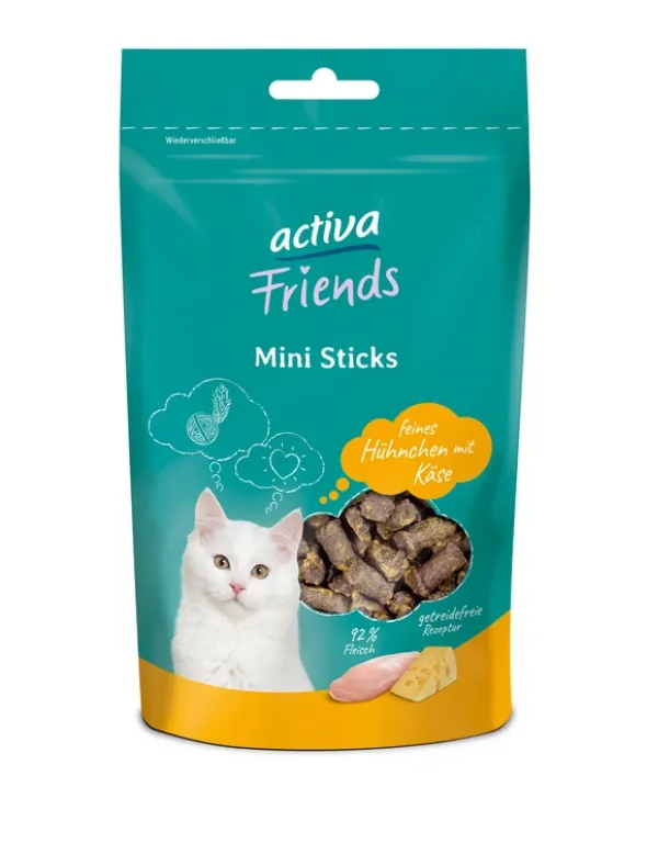 activa Friends Mini Sticks Huhn & Käse 55g