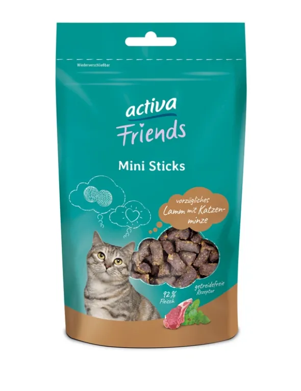 activa Friends Mini Sticks Lamm & Katzenminze 55g
