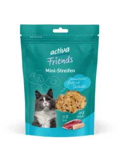 activa Friends Mini Streifen Ente mit Seelachs 50g