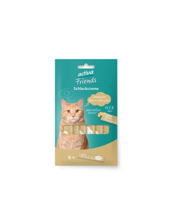 activa Friends Schleckcreme verlockender Käse an Hühnchen 90g