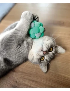 Aumüller Plush Ball Katzenspielkugel grün Ø 8 cm