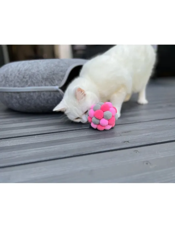 Aumüller Plush Ball Katzenspielkugel pink Ø 8 cm