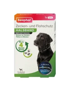 beaphar Zecken- und Flohschutz Halsband reflektierend für Hunde grün