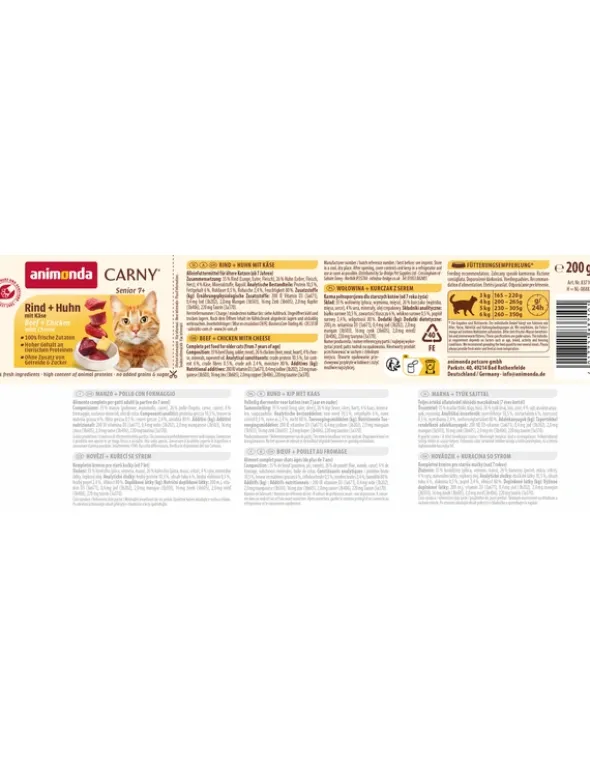 Carny Senior Rind + Huhn mit Käse 200g