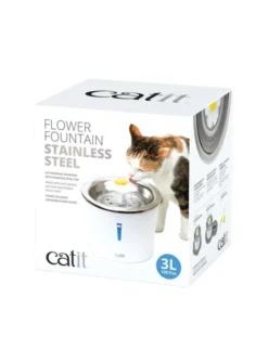 catit Blumentrinkbrunnen Edelstahl weiß