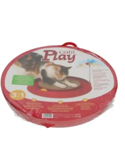 catit 3in1 mit Kratzer und Spielzeug rot