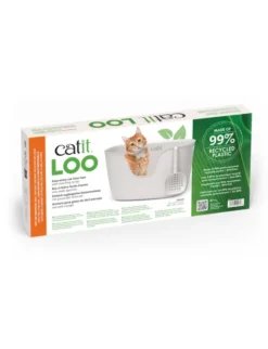 catit Katzentoilette Loo mit Streulöffel weiß