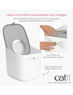 catit Pixi Katzentoilette grau