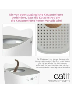 catit Pixi Katzentoilette grau
