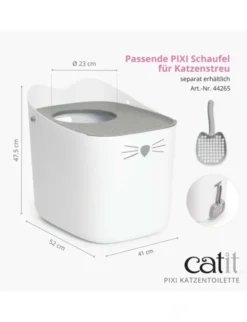catit Pixi Katzentoilette grau