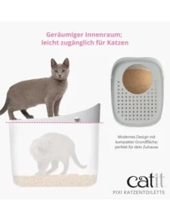 catit Pixi Katzentoilette grau