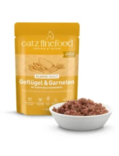 catz finefood CLASSIC Adult Geflügel & Garnelen 85g