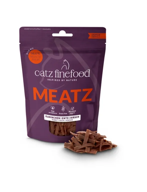 catz finefood Meatz Kaninchen, Ente, Hirsch 45g