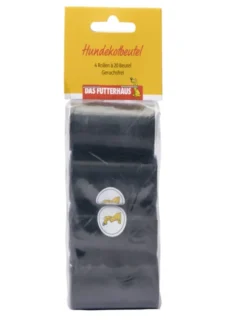 DAS FUTTERHAUS Hundekotbeutel schwarz 4 Rollen