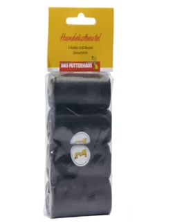 DAS FUTTERHAUS Hundekotbeutel schwarz 4 Rollen