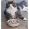 Designed by Lotte Anti-Schling-Napf Pom für Katzen beige