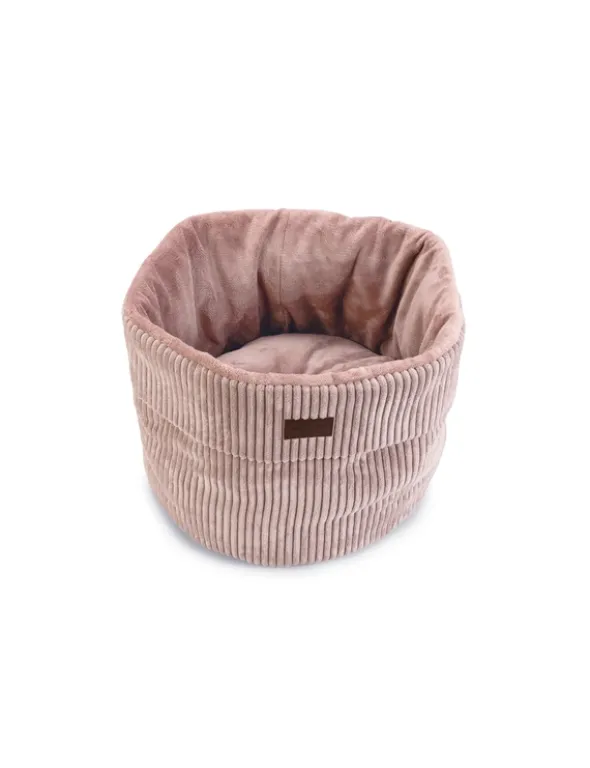 Designed by Lotte Katzen Korb Ribbed rosa