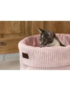 Designed by Lotte Katzen Korb Ribbed rosa