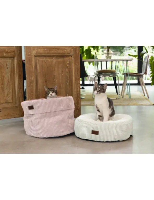 Designed by Lotte Katzen Korb Ribbed rosa
