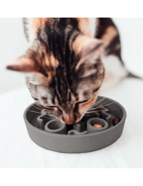 District 70 BAMBOO Cat Slow Feeder anthrazit 13.5cm