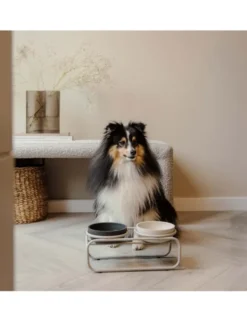 District 70 Futterständer Butler für Hunde beige S