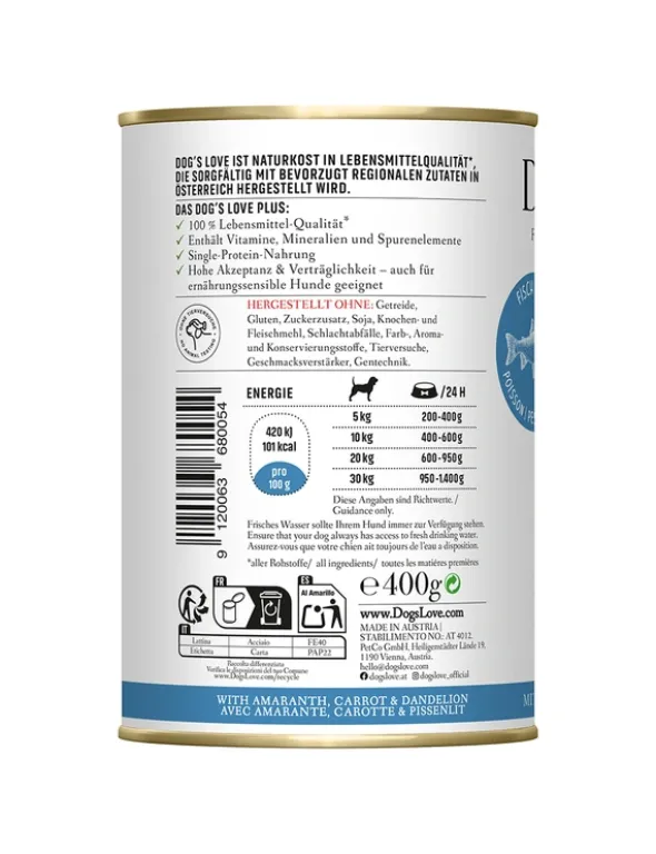 DOG'S LOVE Adult Fisch 400g