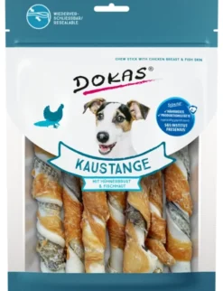 DOKAS Kaustange mit Hühnerbrust und Fischhaut 170g