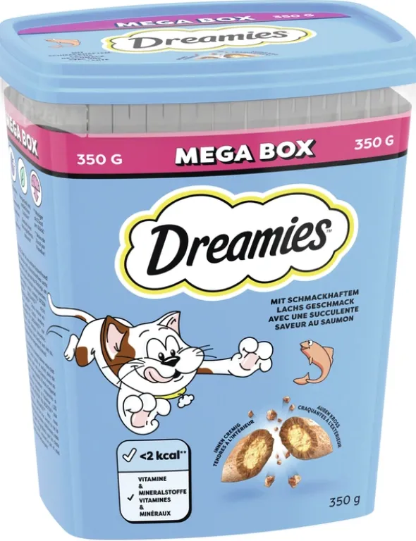 Dreamies Mega Box mit Lachs Geschmack 350g