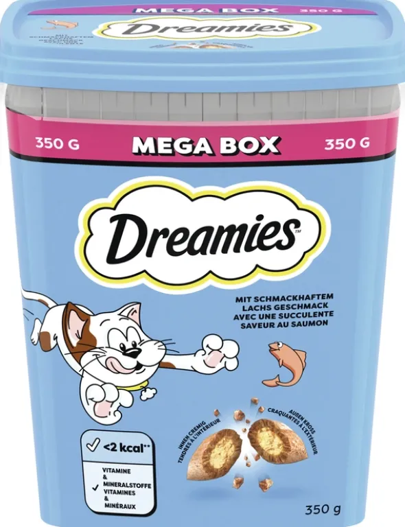 Dreamies Mega Box mit Lachs Geschmack 350g