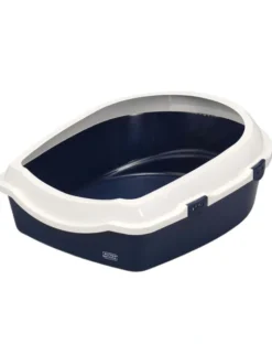 EBI Katzentoilette Space 70 dunkelblau, weiß 56x70x27cm