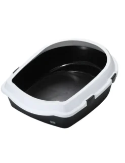 EBI Katzentoilette Space 70 schwarz, weiß 56x70x27cm