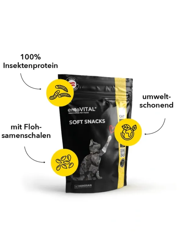 entoVITAL Soft Snack Katze Insekten 100g