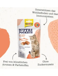 GimCat Nutri Pockets Lachs & Omega 3+6 60g