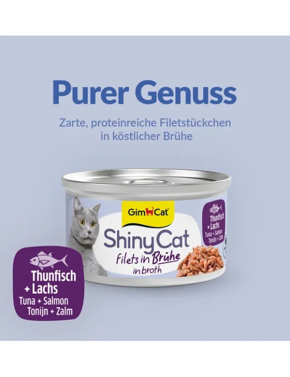 GimCat ShinyCat Brühe Thunfisch + Lachs 70g