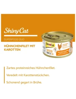 GimCat ShinyCat Duo Huhn + Karotten 70g