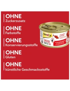 GimCat ShinyCat Duo Thunfischfilet + Tomate 70g