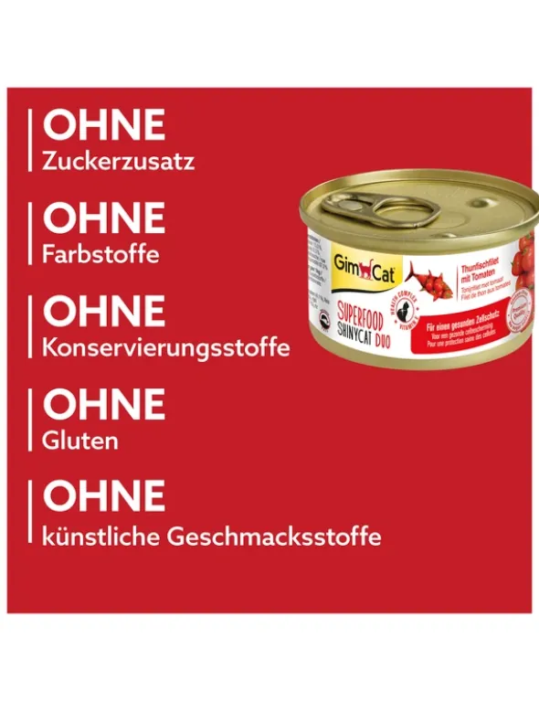 GimCat ShinyCat Duo Thunfischfilet + Tomate 70g