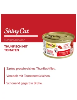 GimCat ShinyCat Duo Thunfischfilet + Tomate 70g
