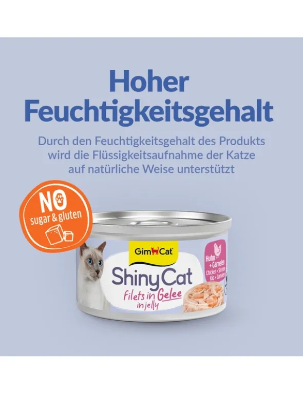 GimCat ShinyCat Jelly Huhn + Garnelen 70g