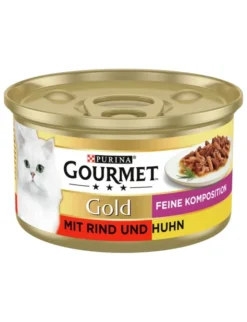 GOURMET Gold Feine Komposition mit Rind und Huhn 85g