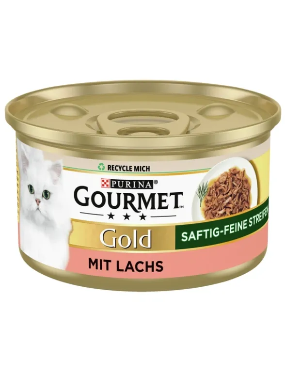 GOURMET Gold Saftig-Feine Streifen mit Lachs 85g