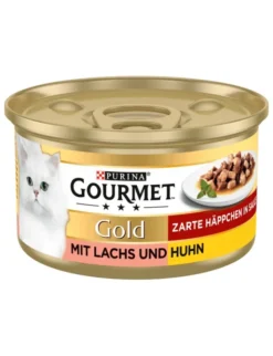 GOURMET Gold Zarte Häppchen mit Lachs & Huhn 85g