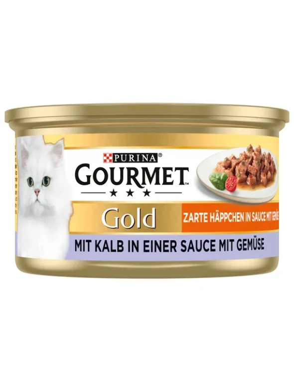 GOURMET Gold Zarte Häppchen mit Kalb & Gemüse 85g