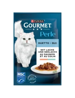GOURMET Perle Duetto mit Lachs und Seelachs 85g
