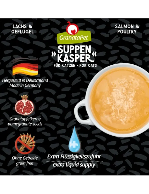 GranataPet Suppenkasper für Katzen Lachs, Geflügel 0,1g