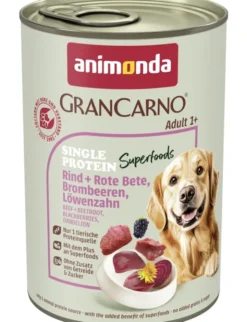 GranCarno Single Protein Superfoods Rind + Rote Bete, Brombeeren, Löwenzahn 400g