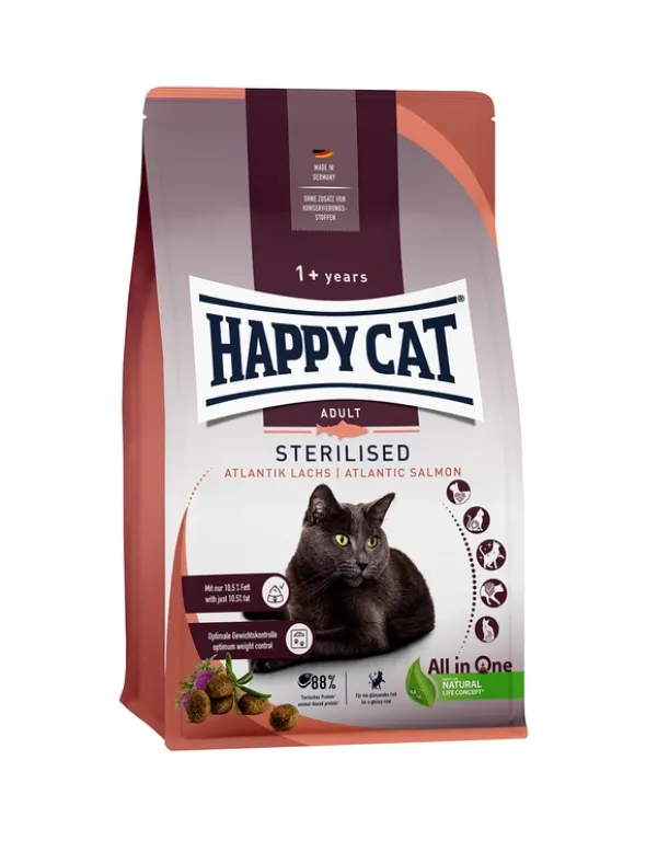 HAPPY CAT Sterilised Adult Atlantik-Lachs 10kg