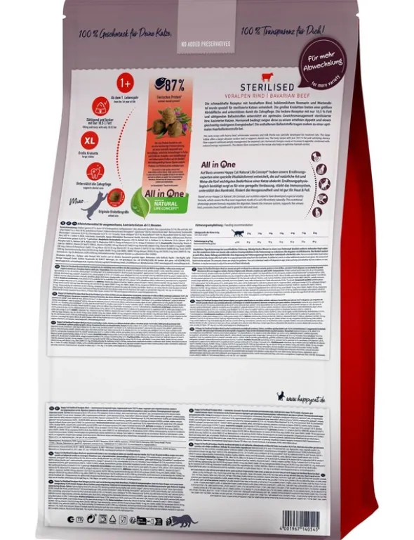 HAPPY CAT Sterilised Adult Voralpen-Rind 10kg
